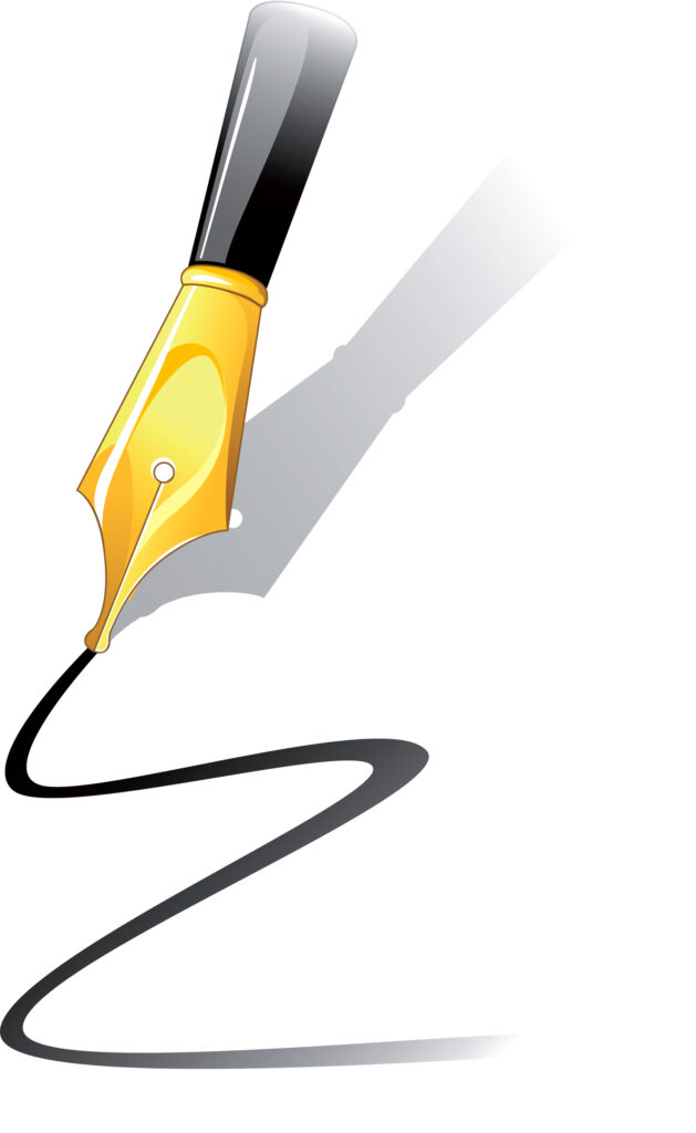 illustration of a fountain pen for calligraphy