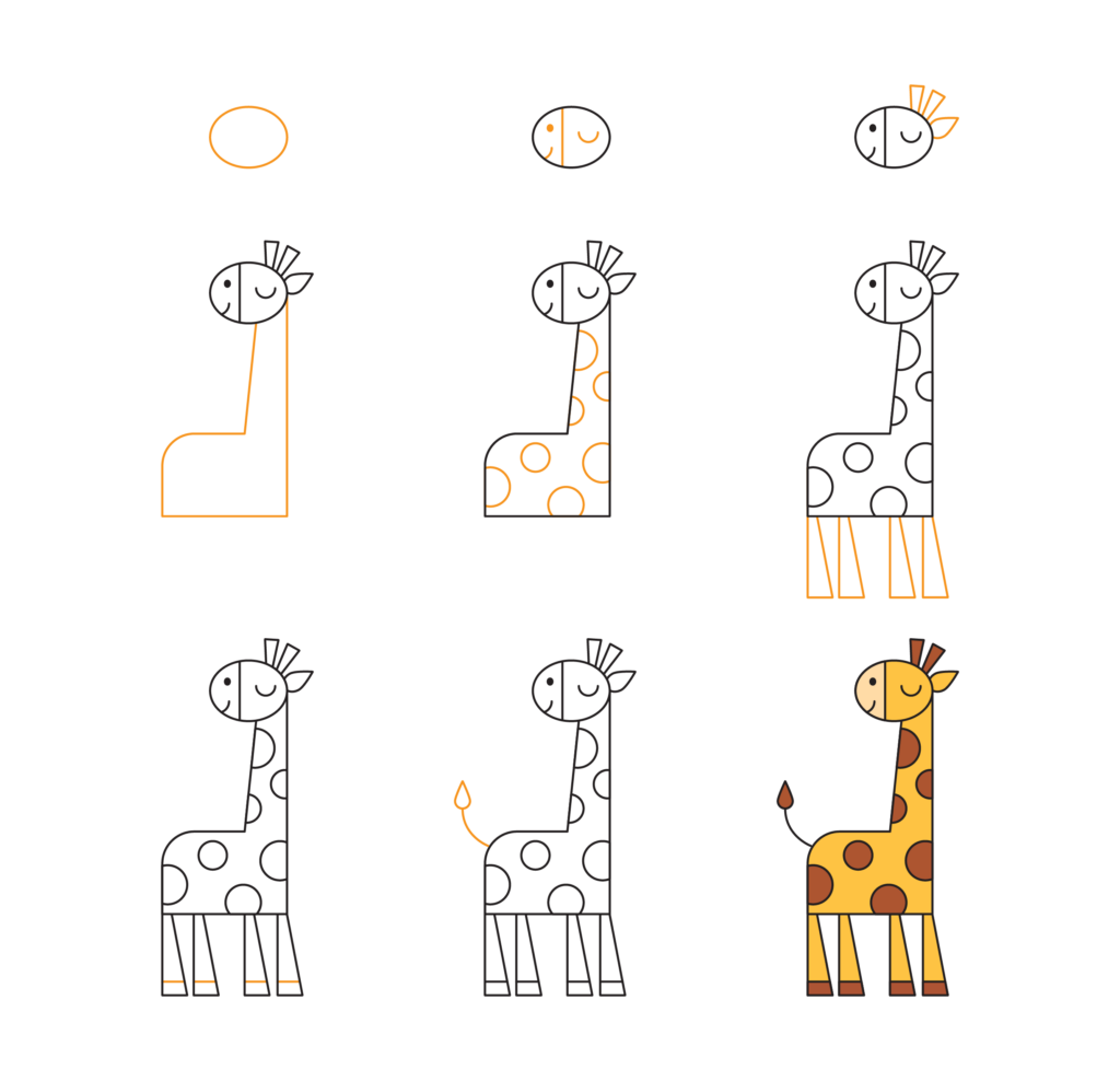 How to Draw a Cartoon Giraffe - YouTube