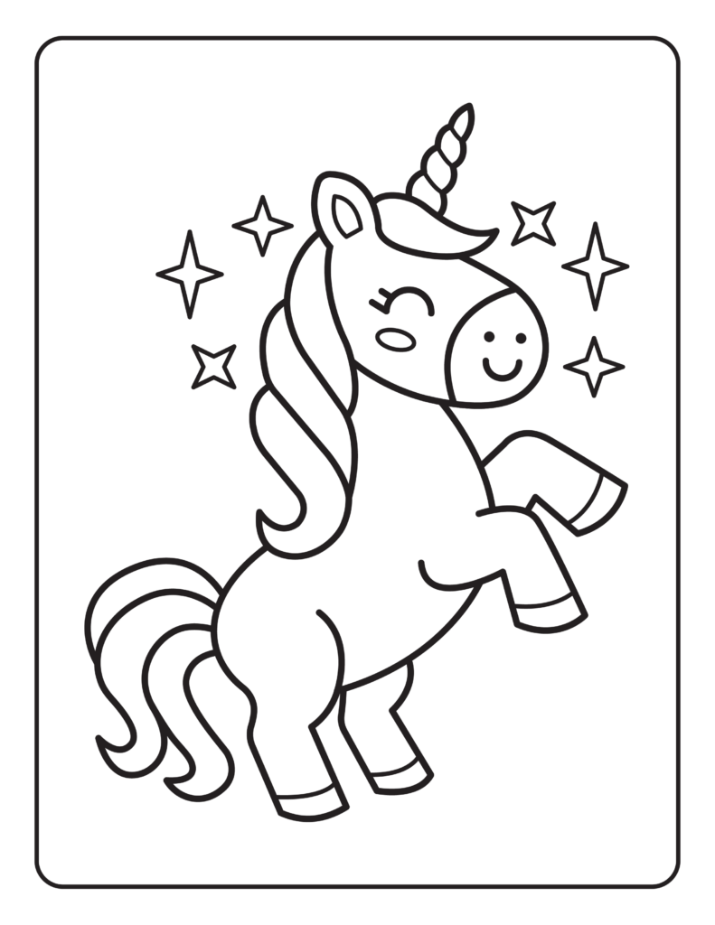 unicorn coloring sheet