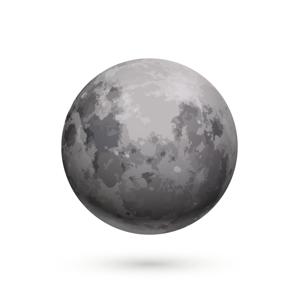 vector image of the moon on white background