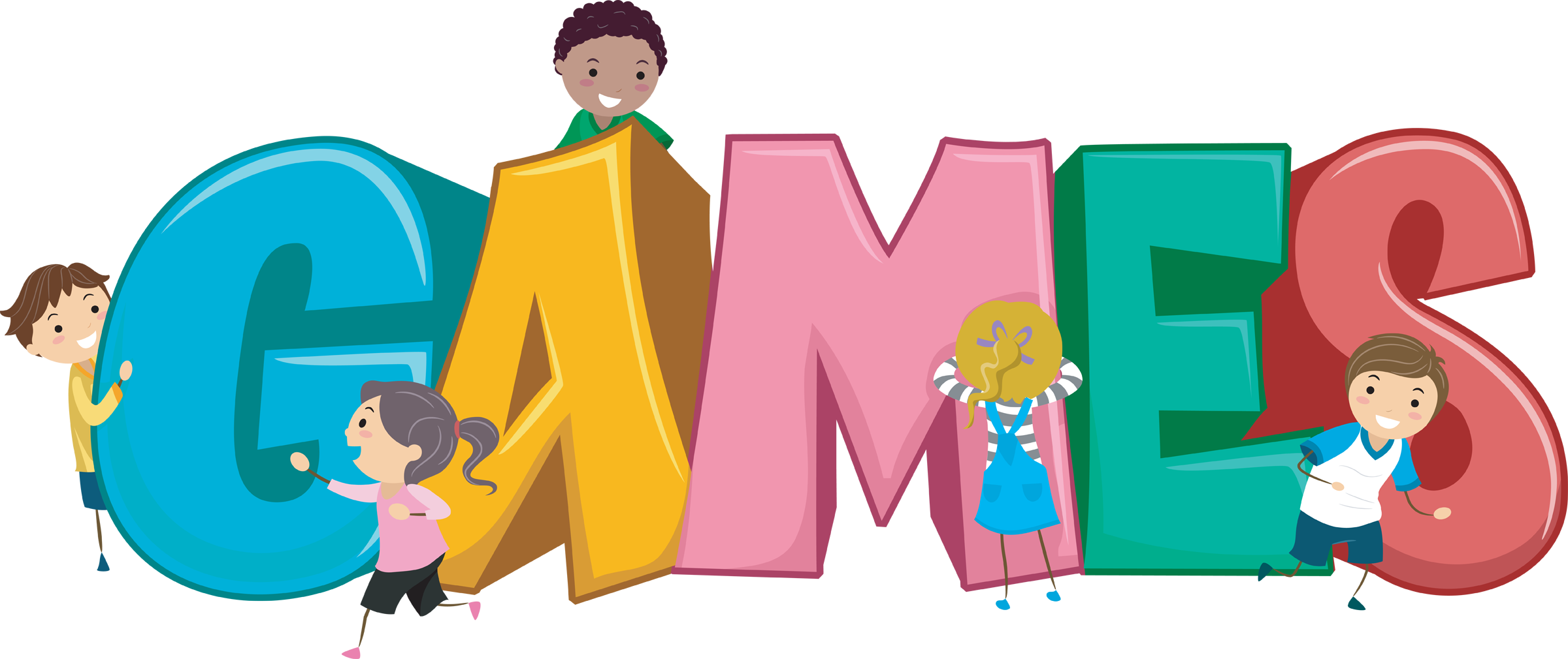 Stickman Illustration of Kids Playing Games