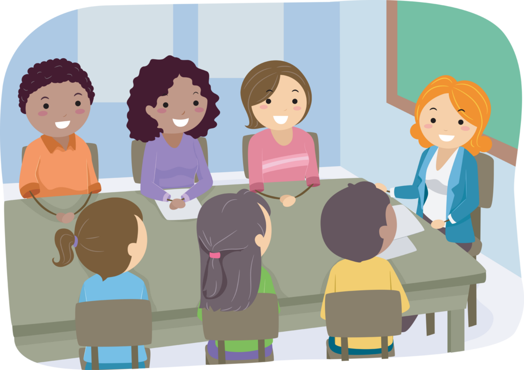 Illustration Featuring a PTA Meeting