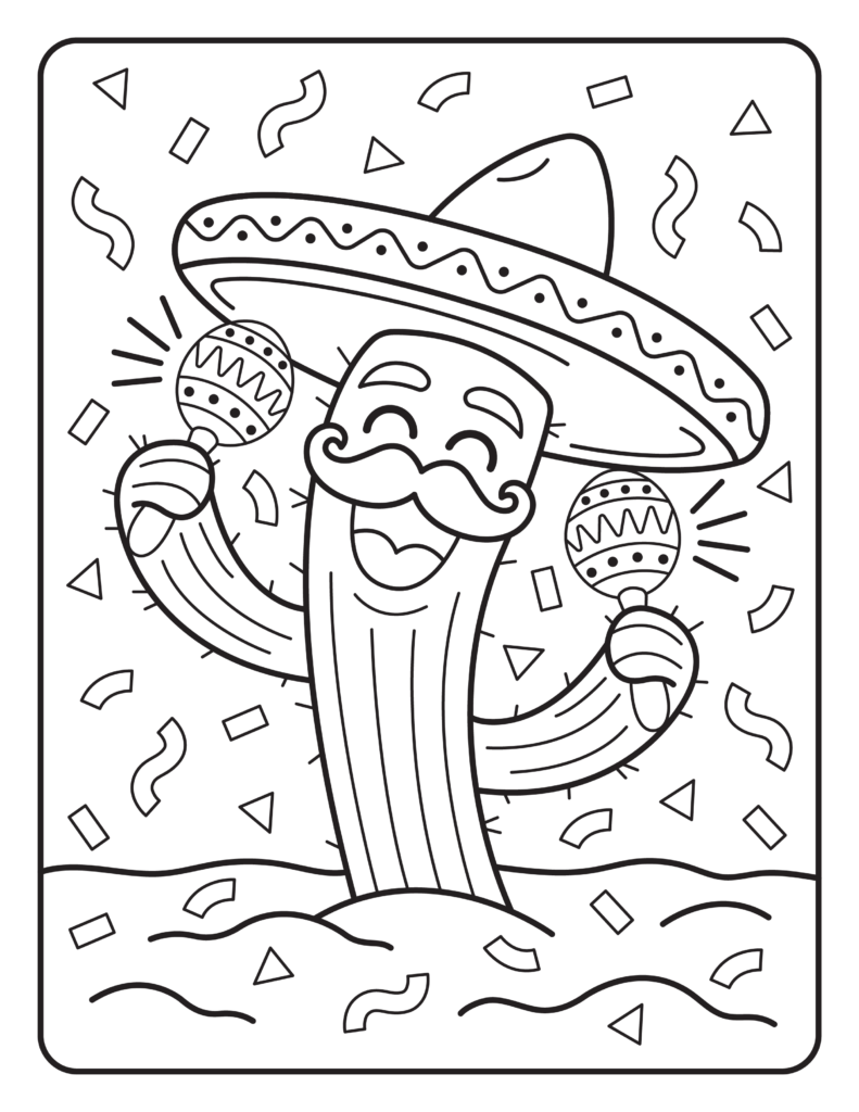 cinco de mayo printable coloring sheet