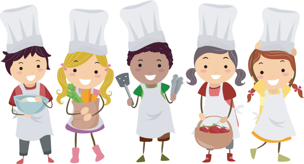 Illustration of Stickman Kids as Little Chefs