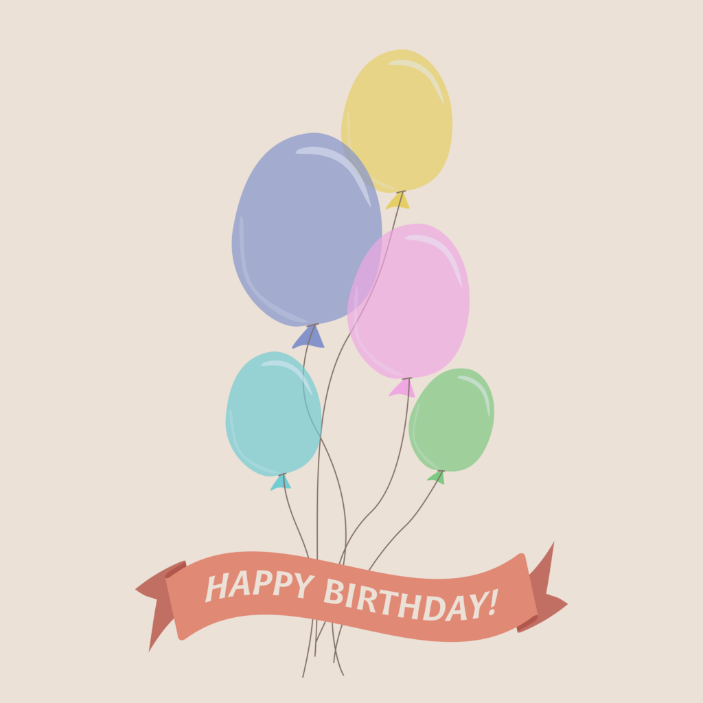 
Simple birthday greeting card background, vector illustration